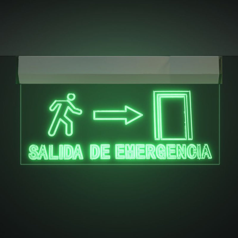 Letrero de Emergencia 3W Luz Verde
