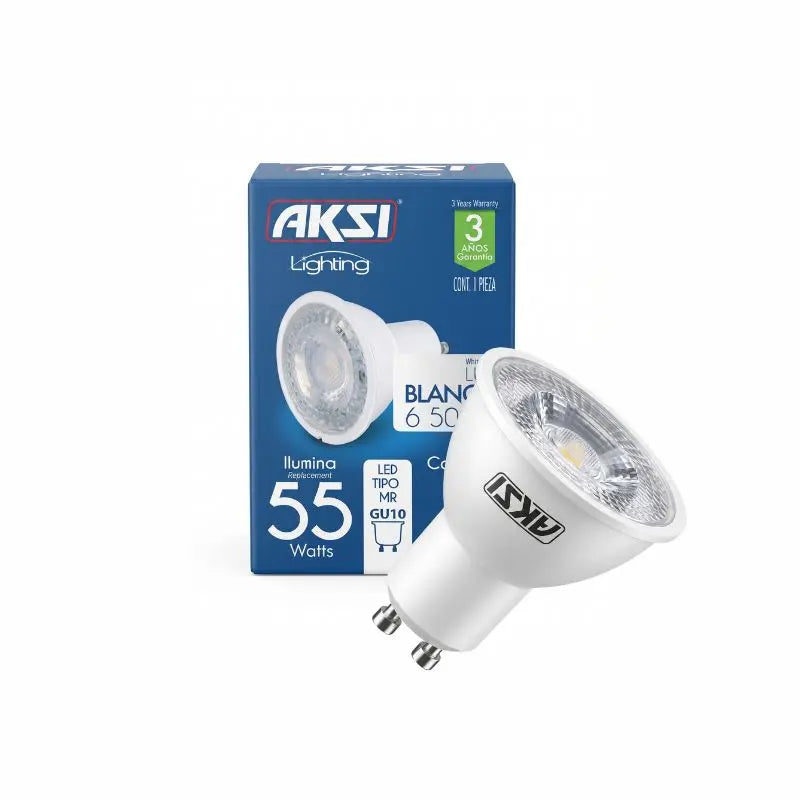 Foco LED GU10, 7W LUZ BLANCO FRIO 6500K