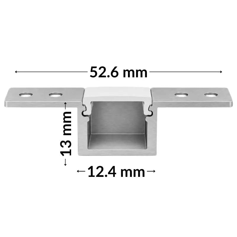 3M Natural Aluminum Profile 1010 with Recessed Flange 10x10mm