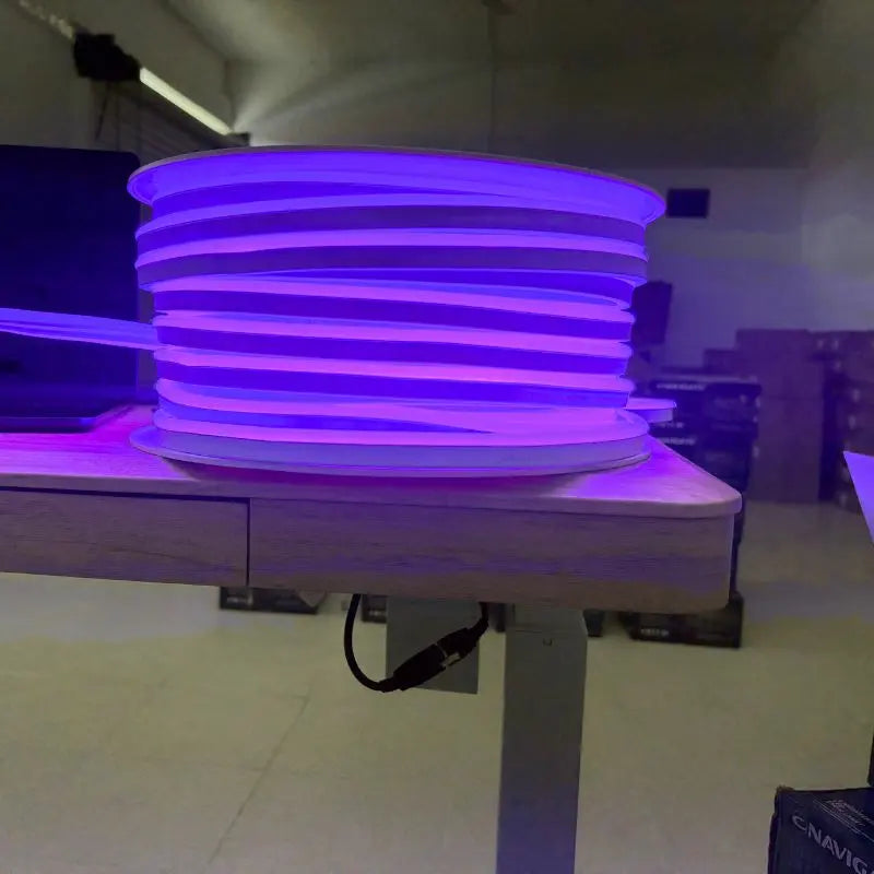 Metro Manguera LED Neon Flex CLIP Morado 110V Uso Exterior Corte 10 cm