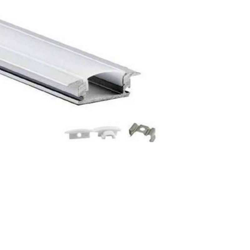 3M De Perfil De Aluminio Natural  102 Con Pestañas Empotrar 17.5 X 8.7 mm AG
