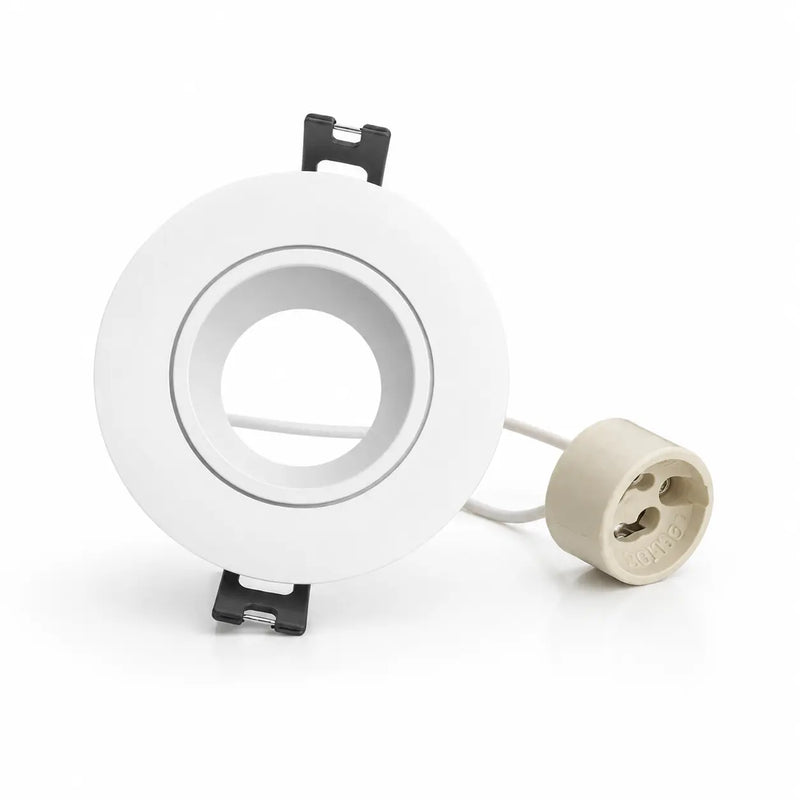 Aro Difusor Circular Para Empotrar Dirigible Blanco Para Foco GU10 Semi Profundo