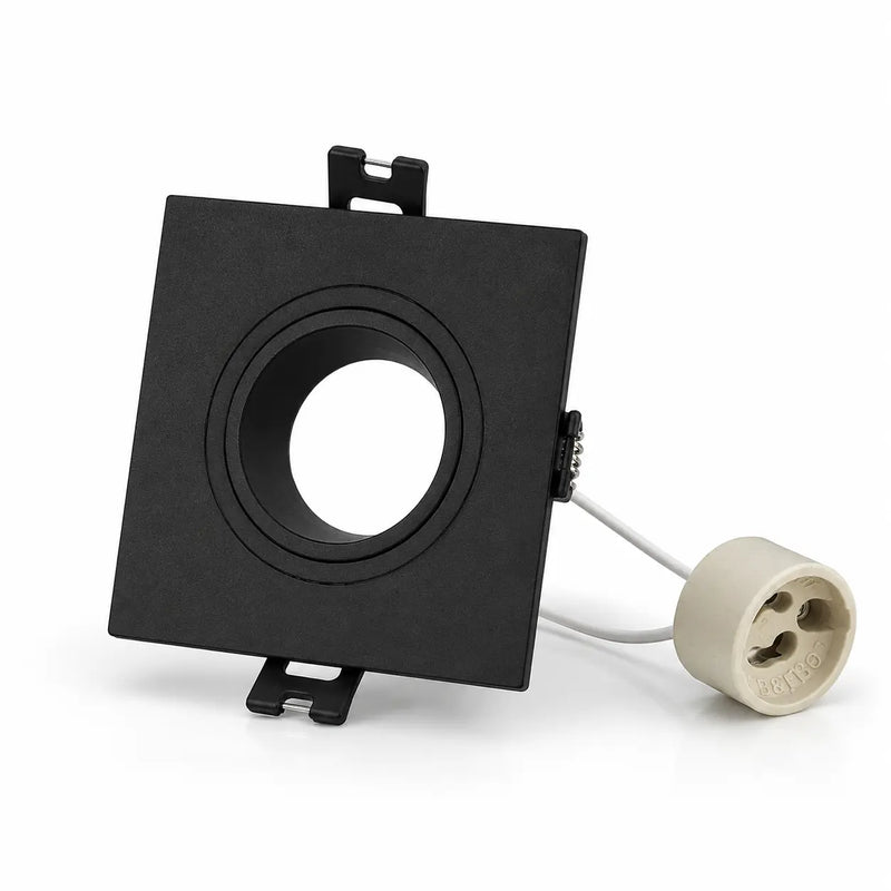 Recessed Adjustable Black Diffuser Ring for GU10 Semi-Deep Spotlight