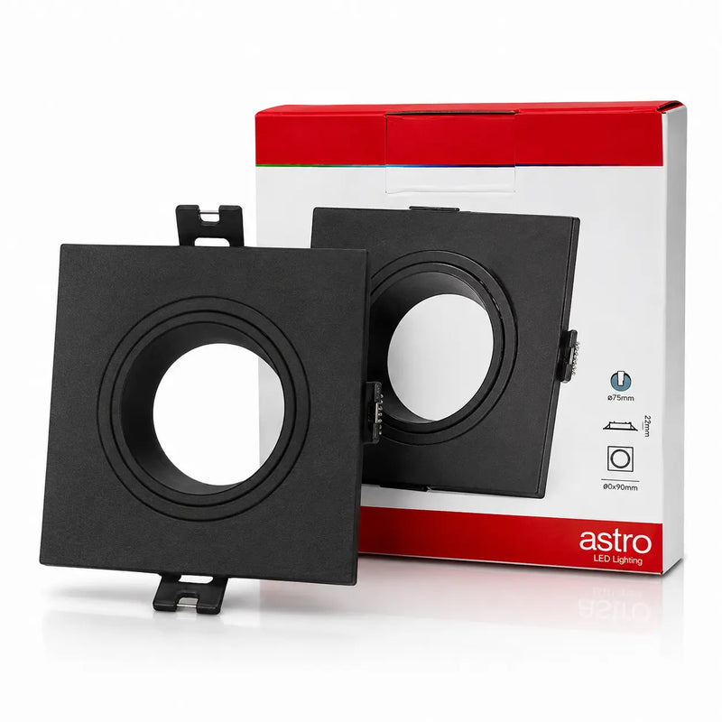 Recessed Adjustable Black Diffuser Ring for GU10 Semi-Deep Spotlight