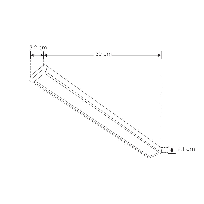 Luminaria Lineal 12W Color Blanco Para Riel Europeo 48V Calido