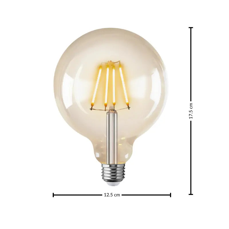 Foco Vintage Piramide Globo 4W Blanco Cálido 2200k Base E27 Dimeable