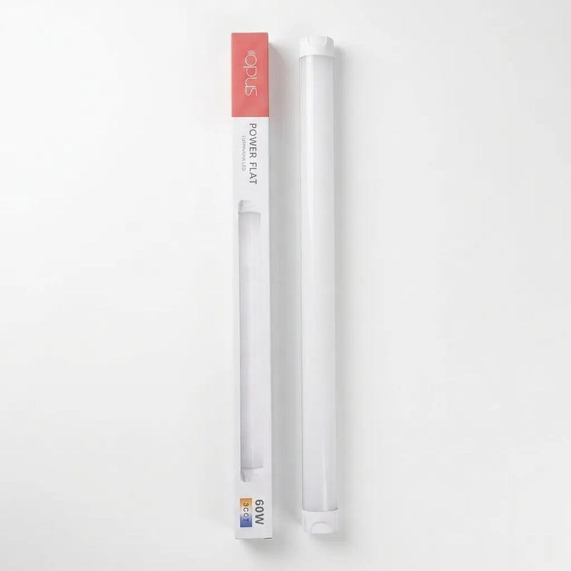 Tubo Flat 60W IP20 Blanco CCT 3K,4K y 65k Policarbonato