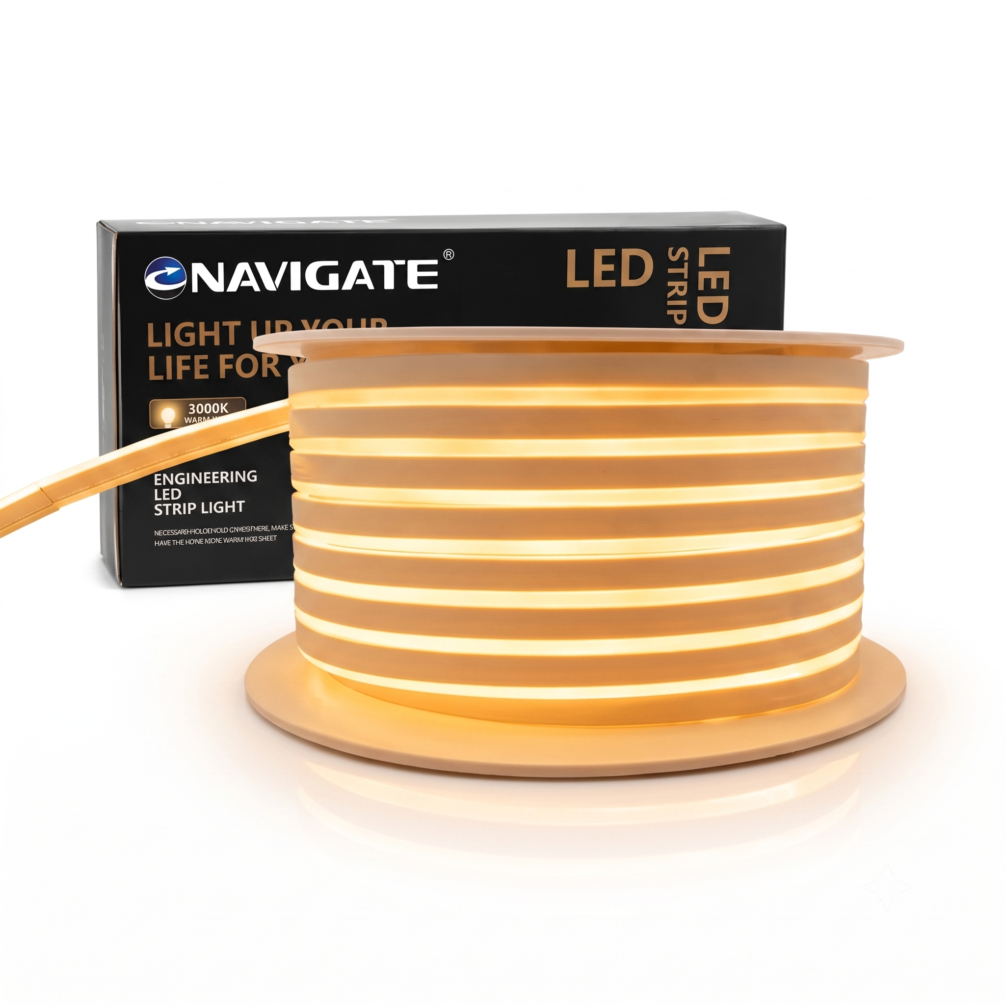 Metro Manguera LED Neon Flex CLIP navigate Blanco Cálido 3k  110V Uso Exterior