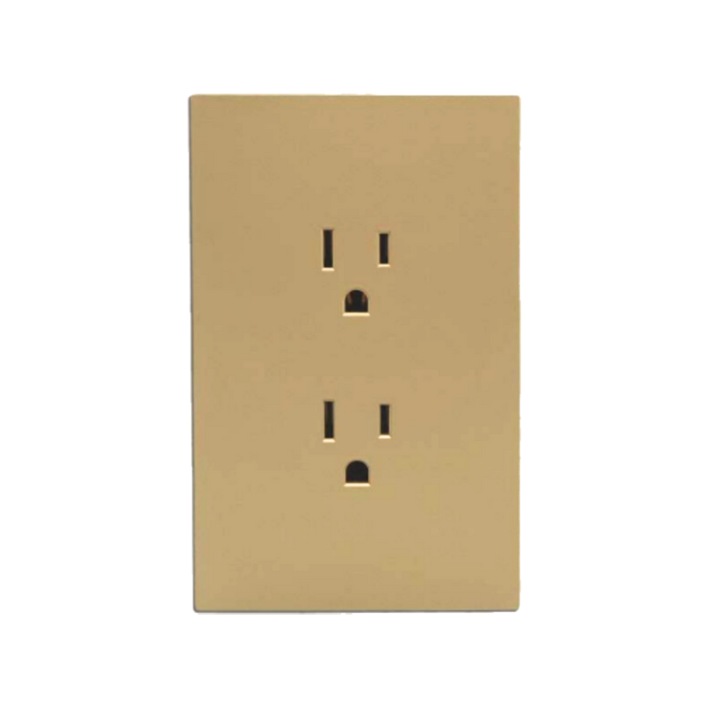 Placa Contacto Doble Color Oro Luxury, Policarbonato