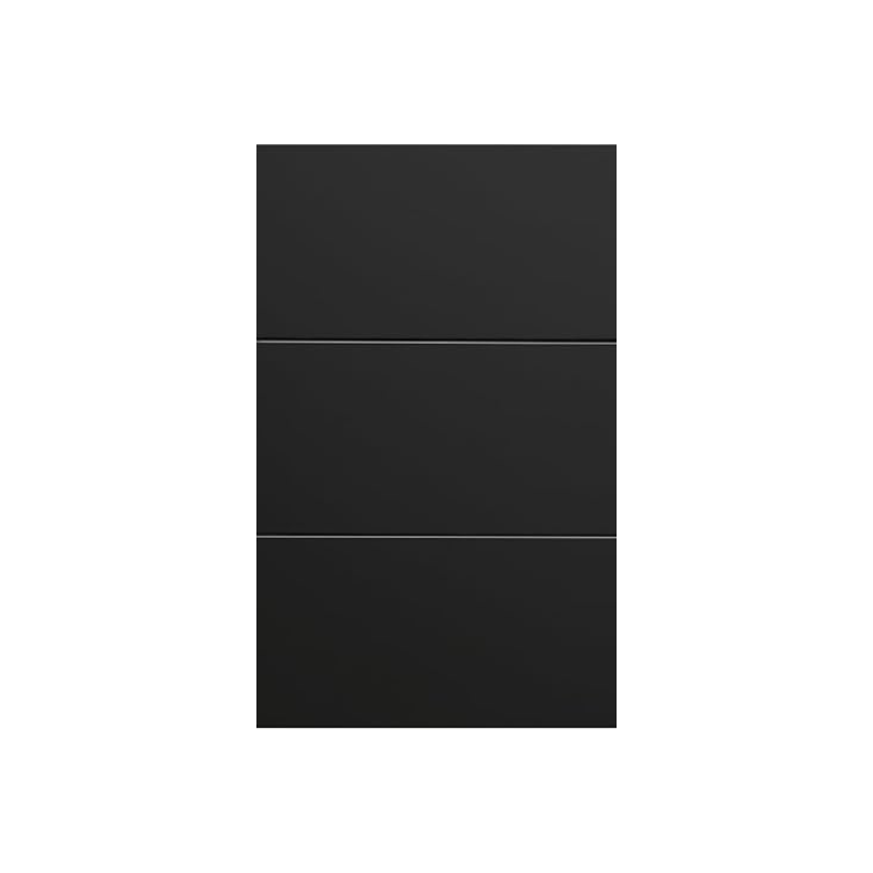 Apagador Triple Placa Color Negro Luxury, Policarbonato