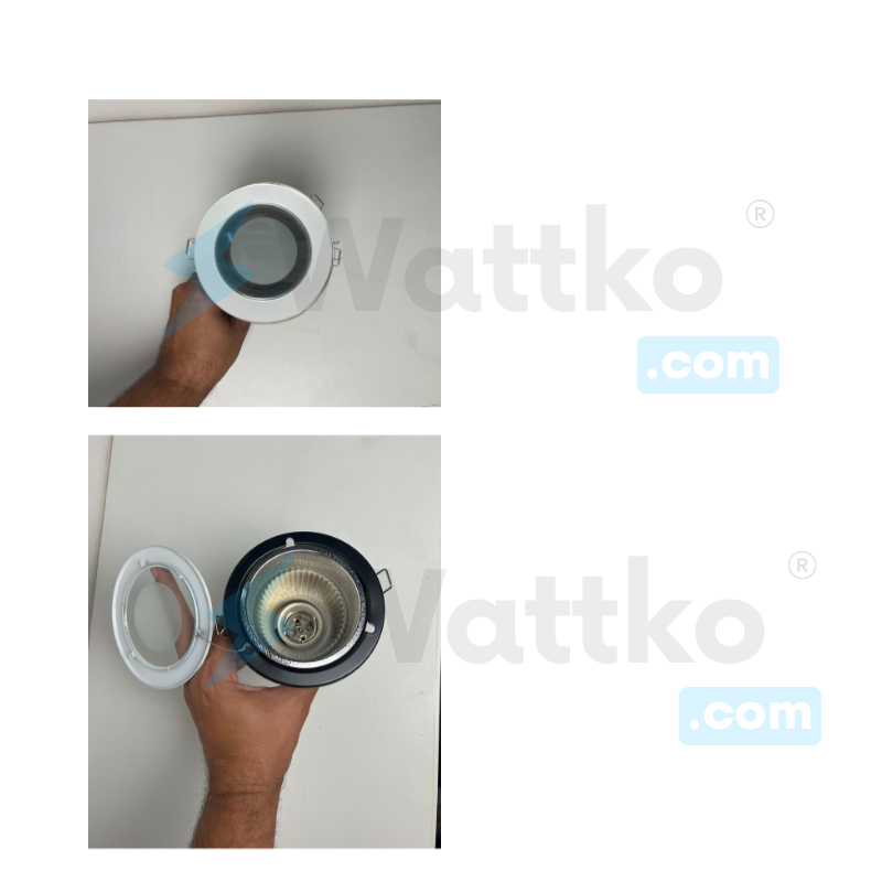 Difusor Blanco Empotrar  Tipo Cono Para Foco E27