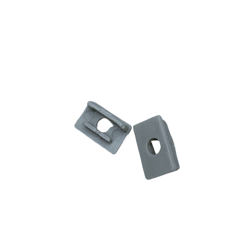 Kit 2 Tapas Perfil Aluminio Natural  1408 14.4x8.8mm