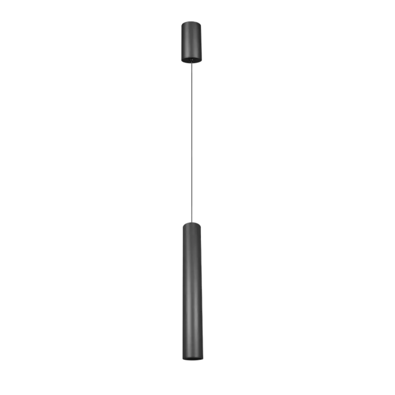 Cylindrical light fixture, black finish, 5W warm light 3000K, IP20