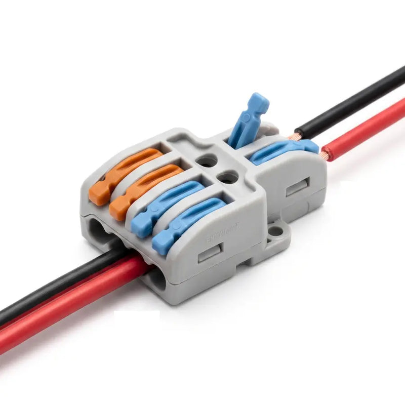 Conector Rápido Para Empatar Cable Duplex 2 entradas X 4 entradas  110V