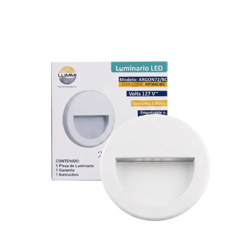 Luminaria  Cortesía Exterior  3W Blanco Cálido 3000K blanco