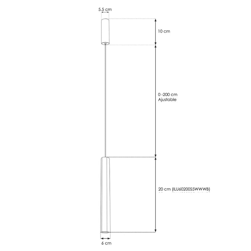 Luminaria Hexagonal 20CM De Alto Acabado Negro 5W Luz Cálida 3K IP20