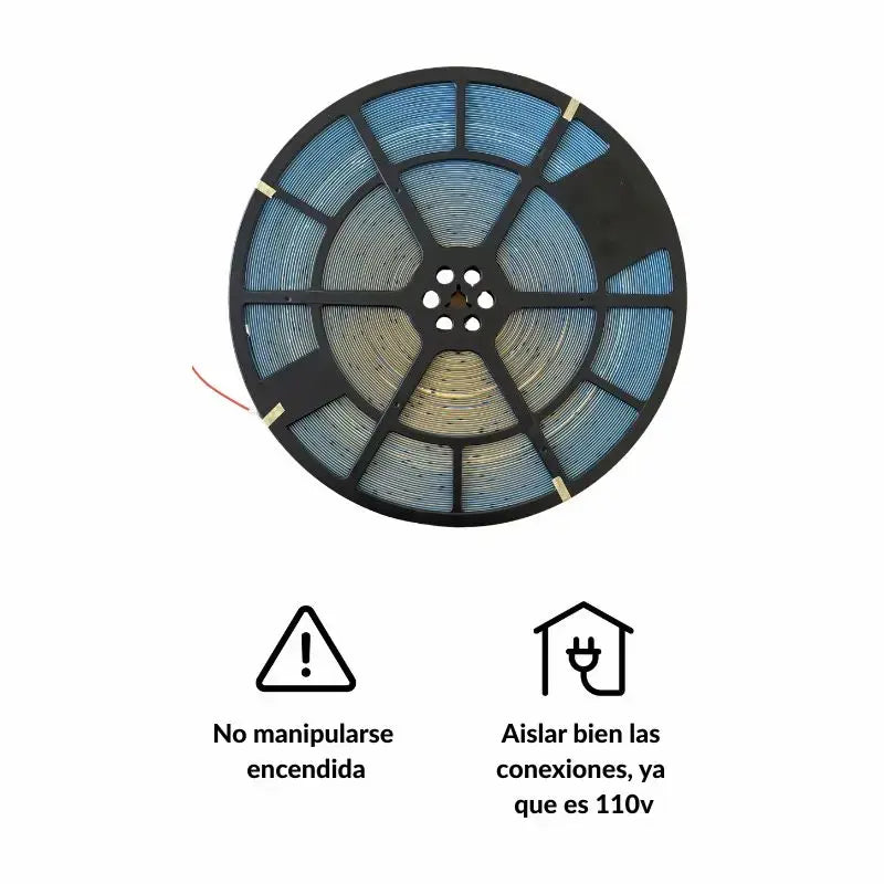 Metro Manguera COB LED Blanco Calido 3000K  10W x mt 127V IP20