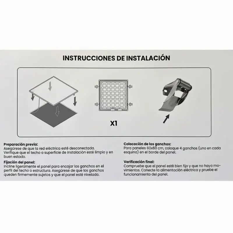 KIT Empotrar 4 Mariposas Para Panel 60x60 y 60x120