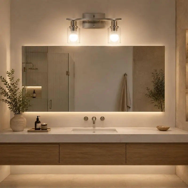 Luminario De Pared  Para Baños Para Usarse Con 2 Foco E27