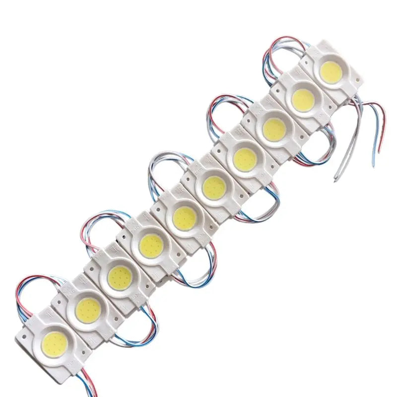 20 Pz Modulos COB Botón LED 12V Blanco Frío 6500k Exterior IP65