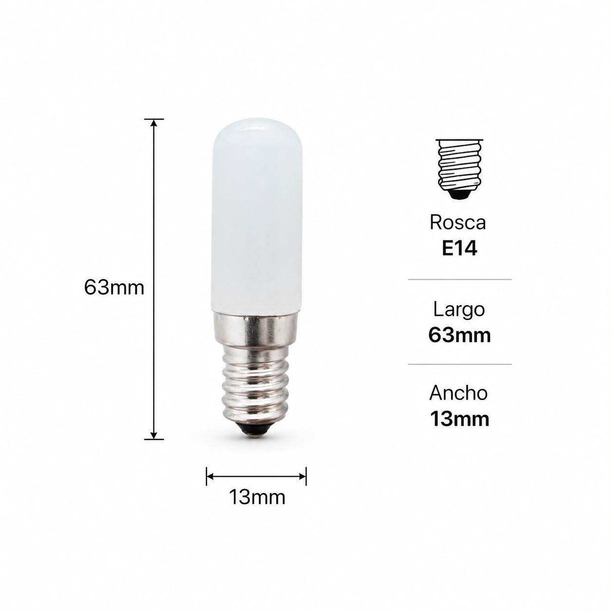 Foco Led R=E14 2W Blanco Calido 3000K