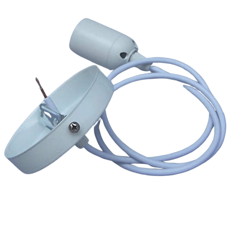 Canope Portalámpara Plástico E27 Color Blanco - Wattko