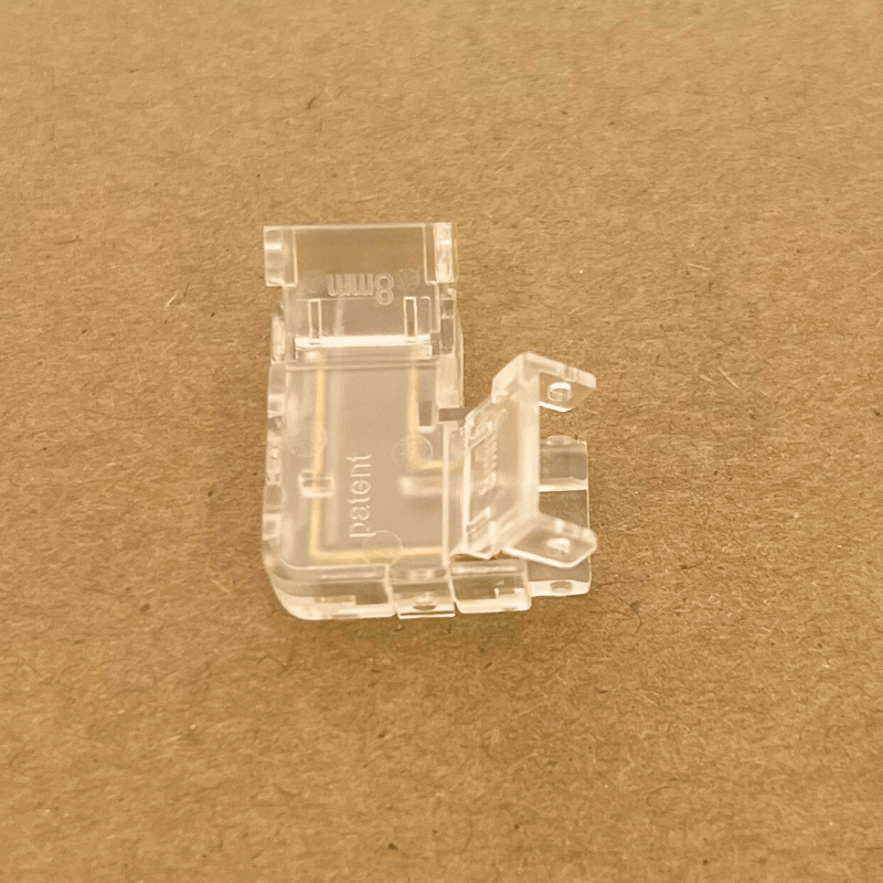 Conector Empate Tipo L Clip Tira LED Monocromatica 12V o 24V 8mm De Grosor - Wattko