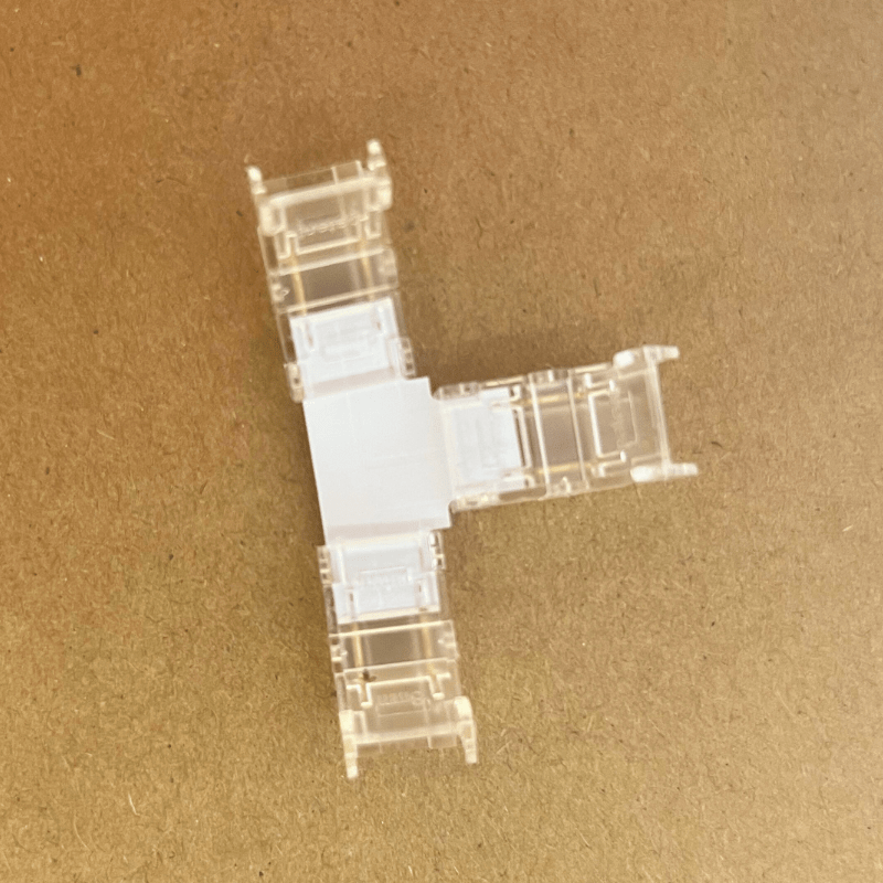 Conector Empate Tipo T Clip Tira LED Monocromatica 12V o 24V 8mm De Grosor - Wattko