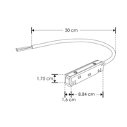 Conector Macho Para Riel Magnetico Electrificado 48V - Wattko