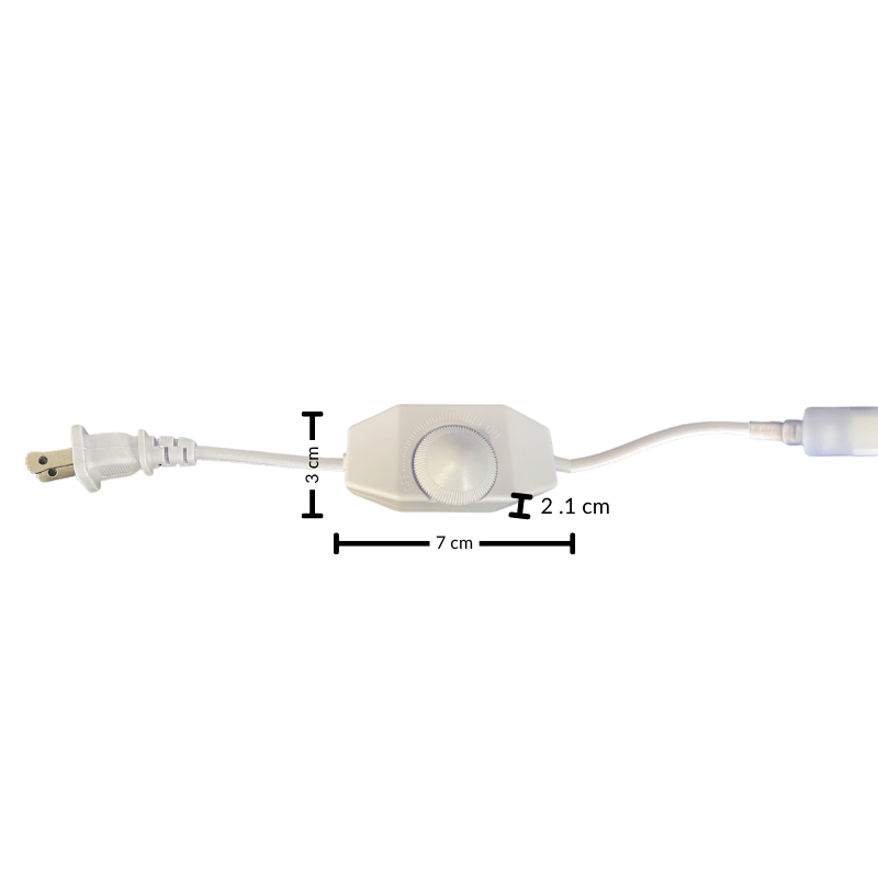 Conector Manguera Neon Cuadrada 1 cm x 1 cm Con Atenuador - Wattko
