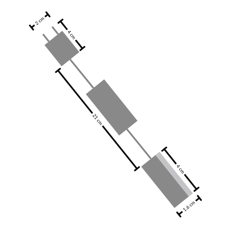 Conector Manguera Neon Cuadrada 1 cm x 1 cm Con Atenuador - Wattko