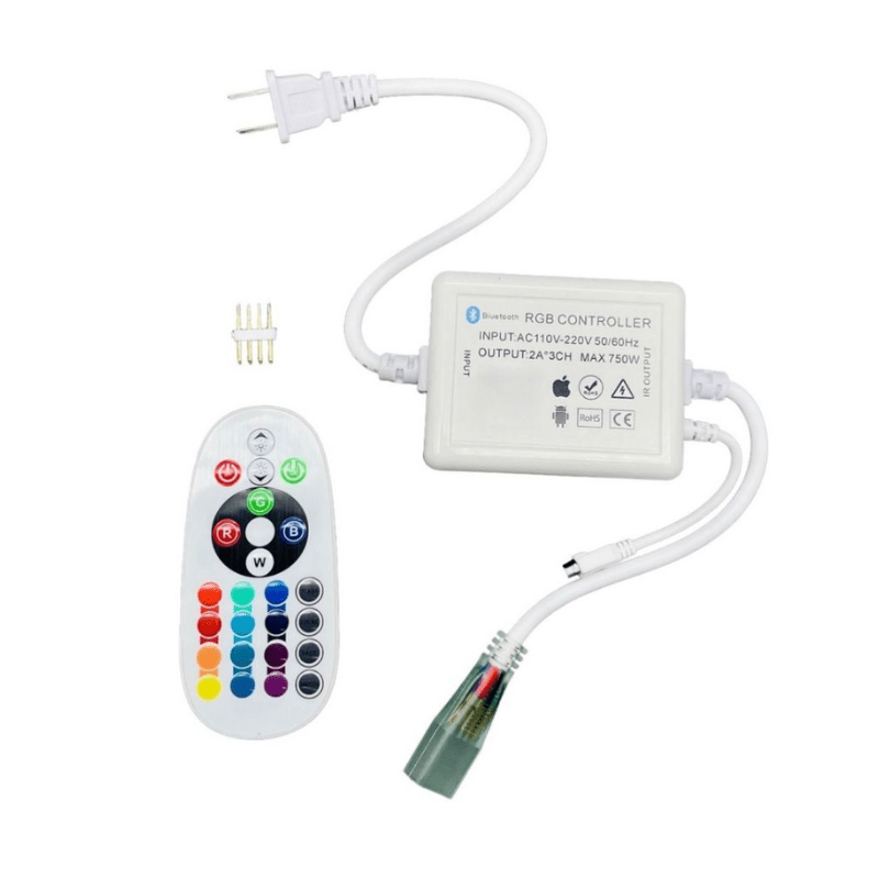 Controlador Manguera Neon LED RGB Bluetooth 110V - Wattko