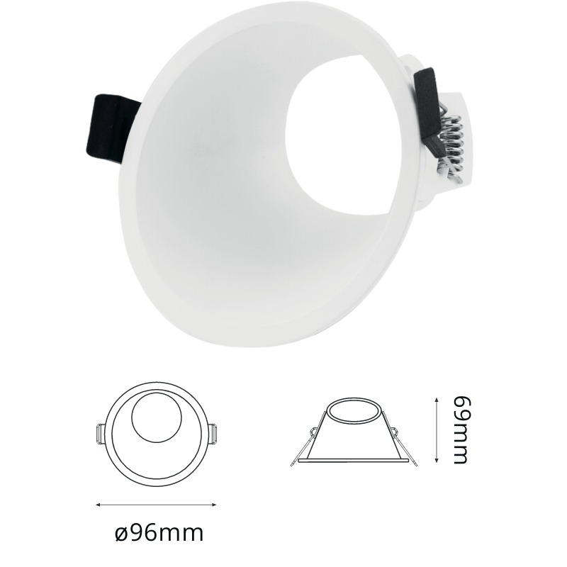 Downlight empotrable redondo Blanco - Wattko