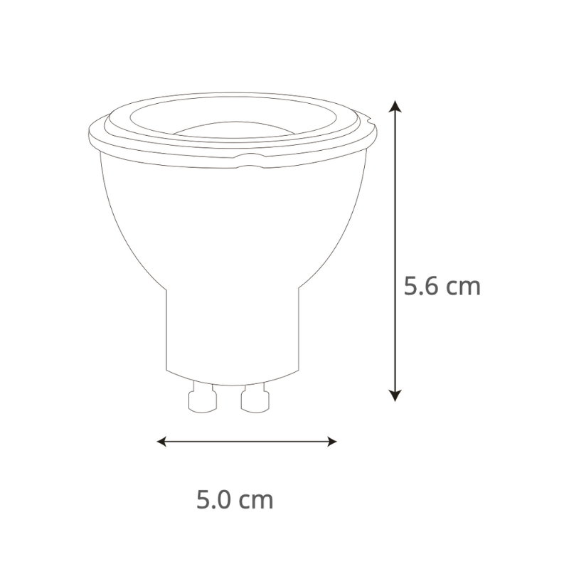 Foco GU10 6W 6500K Blanco Frío IP20 Interior - Wattko