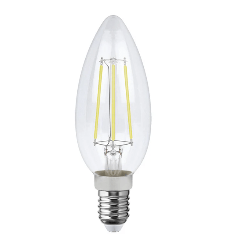 Foco Vintage 4W LED E12 Tipo Vela 127V Blanco Calido 2700k - Wattko