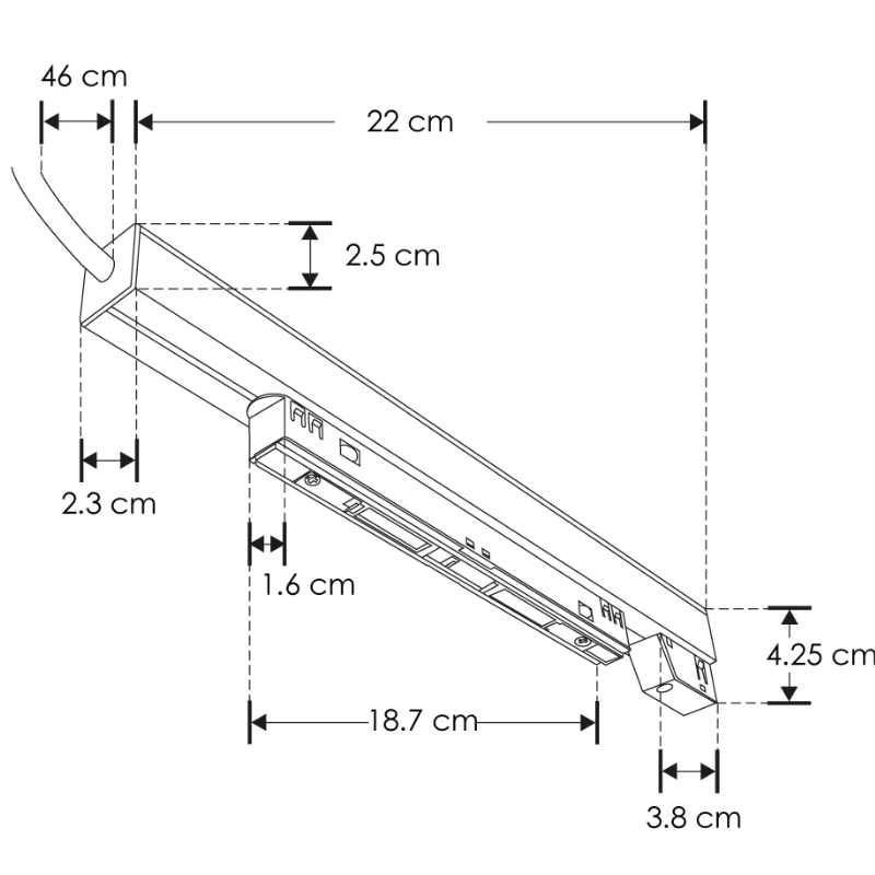 Fuente de alimentación 48V 80W para riel magnético - Wattko