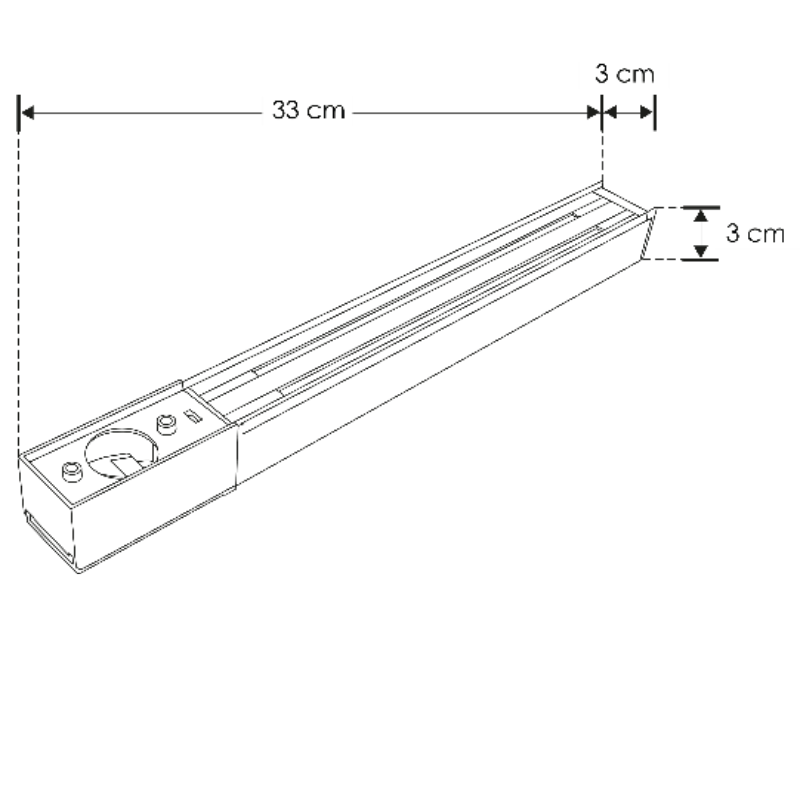 Fuente de alimentación para riel magnético 150 W 48V IP66 NEGRO - Wattko