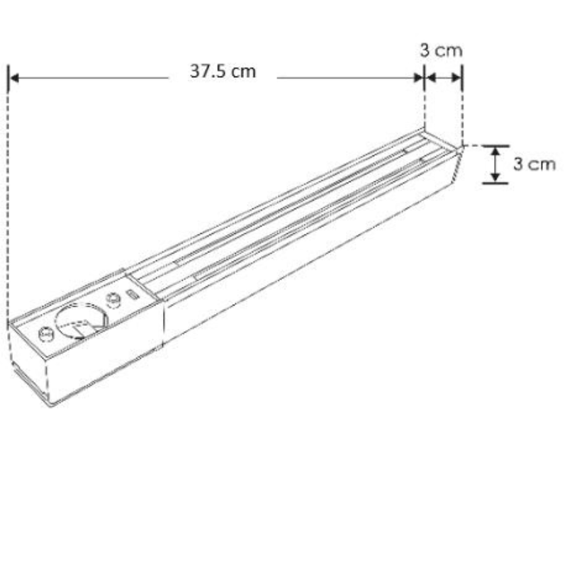 Fuente de alimentación para riel magnético 150 W 48V IP66 NEGRO - Wattko