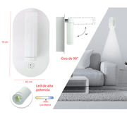 Lámpara de Lectura led Blanca 3w modelo Cabecera - Wattko