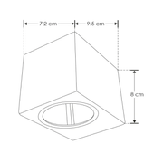 Luminaria para lámpara GU10 10 W 100 - 240 Vac IP65 Blanca - Wattko