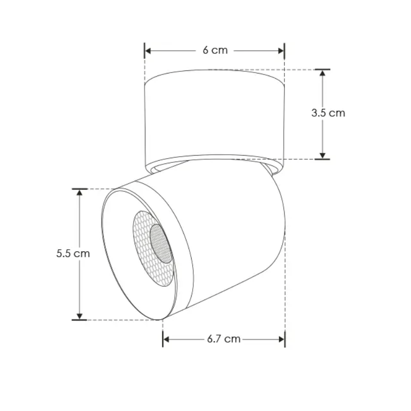 Luminaria para mini carril magnético 7W 48W IP20 - Wattko