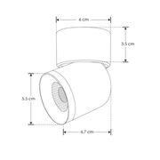 Luminaria para mini carril magnético 7W 48W IP20 - Wattko