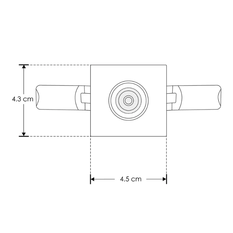 Luminario cuadrado puntual 2W 36° blanco - Wattko
