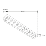 LUMINARIO DE LED PUNTUAL RECTANGULAR 10W - 48V IP20 NEGRO - Wattko