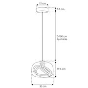Luminario de suspender LED 18W blanco cálido - Wattko
