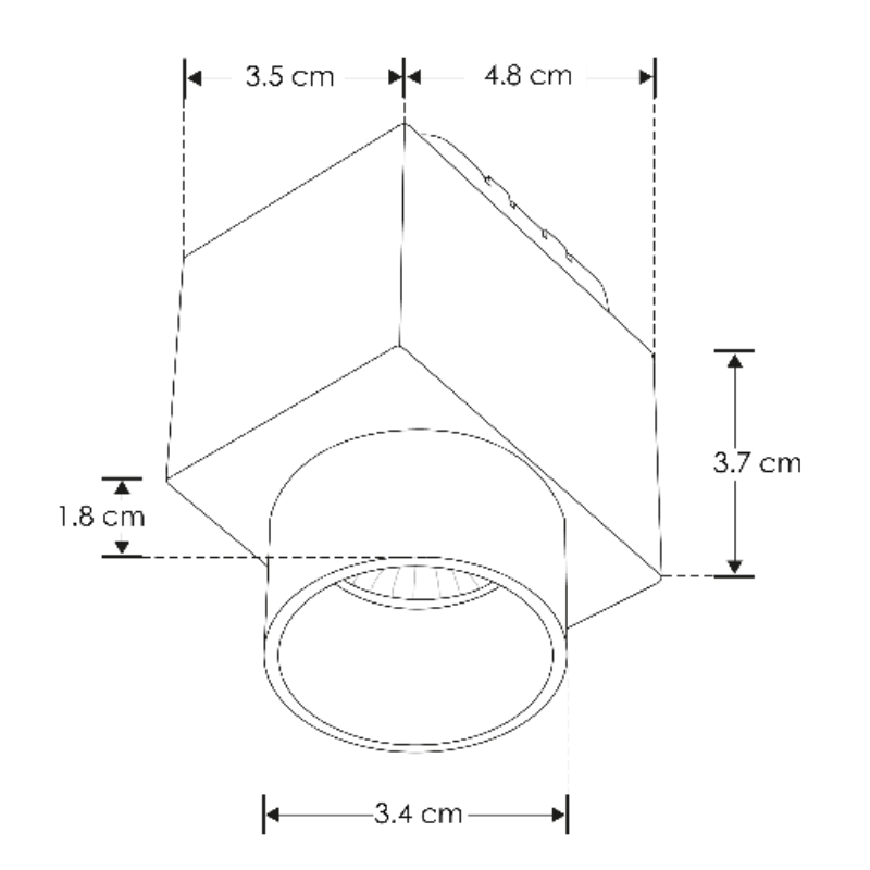 Luminario para mini riel magnético Led 6W sobreponer Blanco Cálido BLACK - Wattko