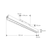 Luminario para riel magnético 18W 3k Blanco Cálido Luz Puntual LED 48V protección IP20 - Wattko