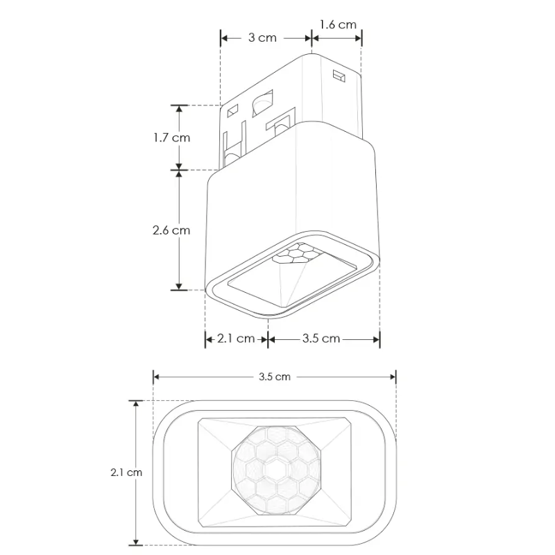 Luminario para riel magnético Blanco Calido 3w 48v IP20 NO ATENUABLE - Wattko
