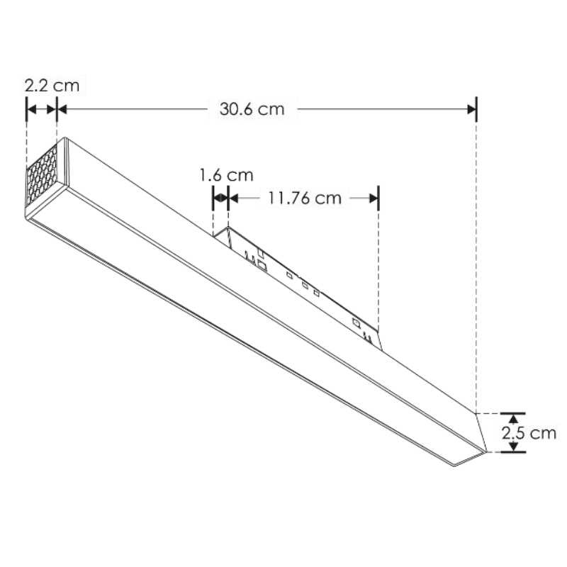 Luminario para riel magnético tipo flood de LED 48V - 10W blanco cálido IP20 - Wattko