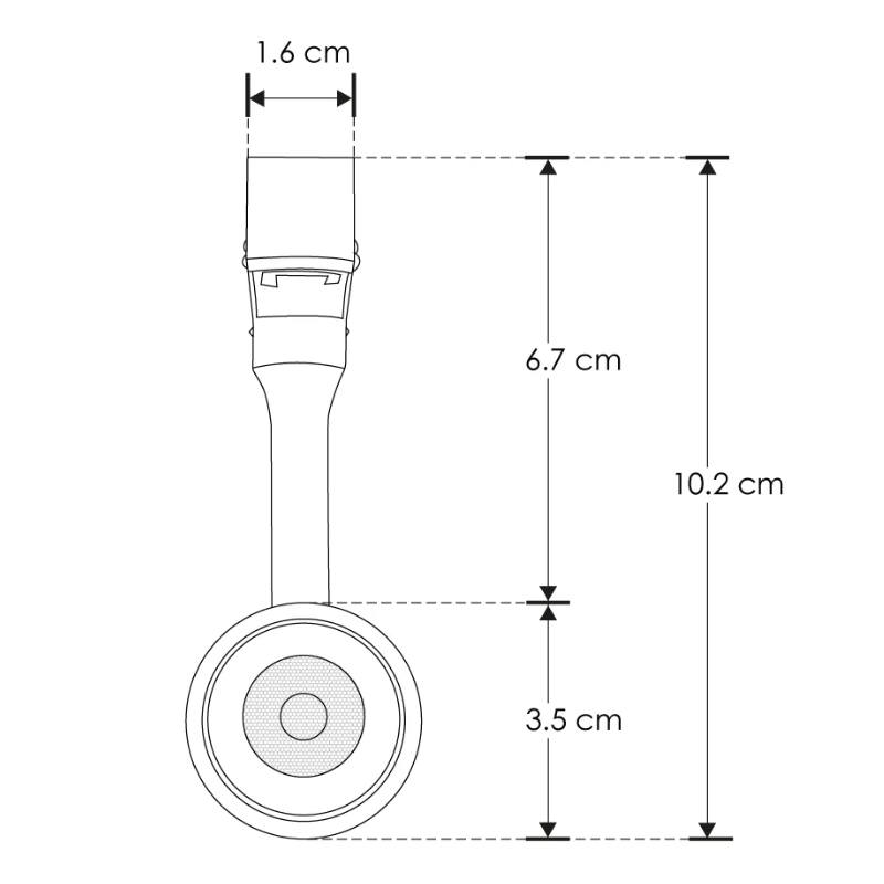 Luminario para riel magnético tipo spot dirigible 7W 48V IP20 Atenuable Negro - Wattko